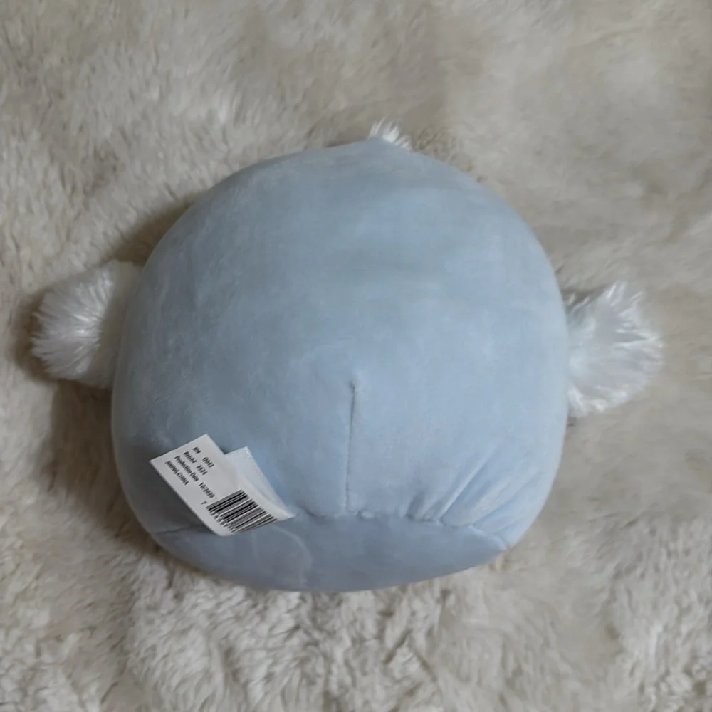 Squishmallows Plush Bird Toy - Light Blue and Cream